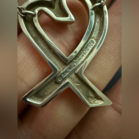 Tiffany & Co. Sterling Silver Paloma Picasso Loving Heart Chain Necklace 24" - Picture 8 of 10